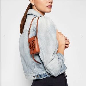 Tory Burch 73180 Miller Nano Crossbody Aged Camello